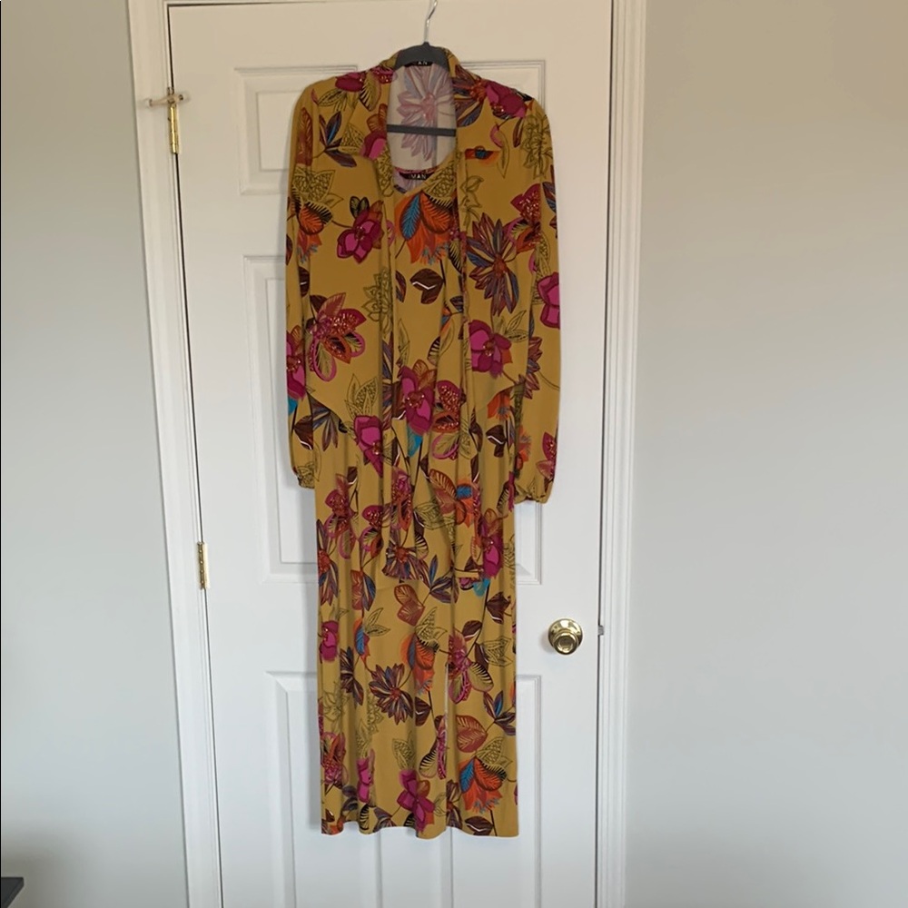 Floral Yellow Maxi Dress